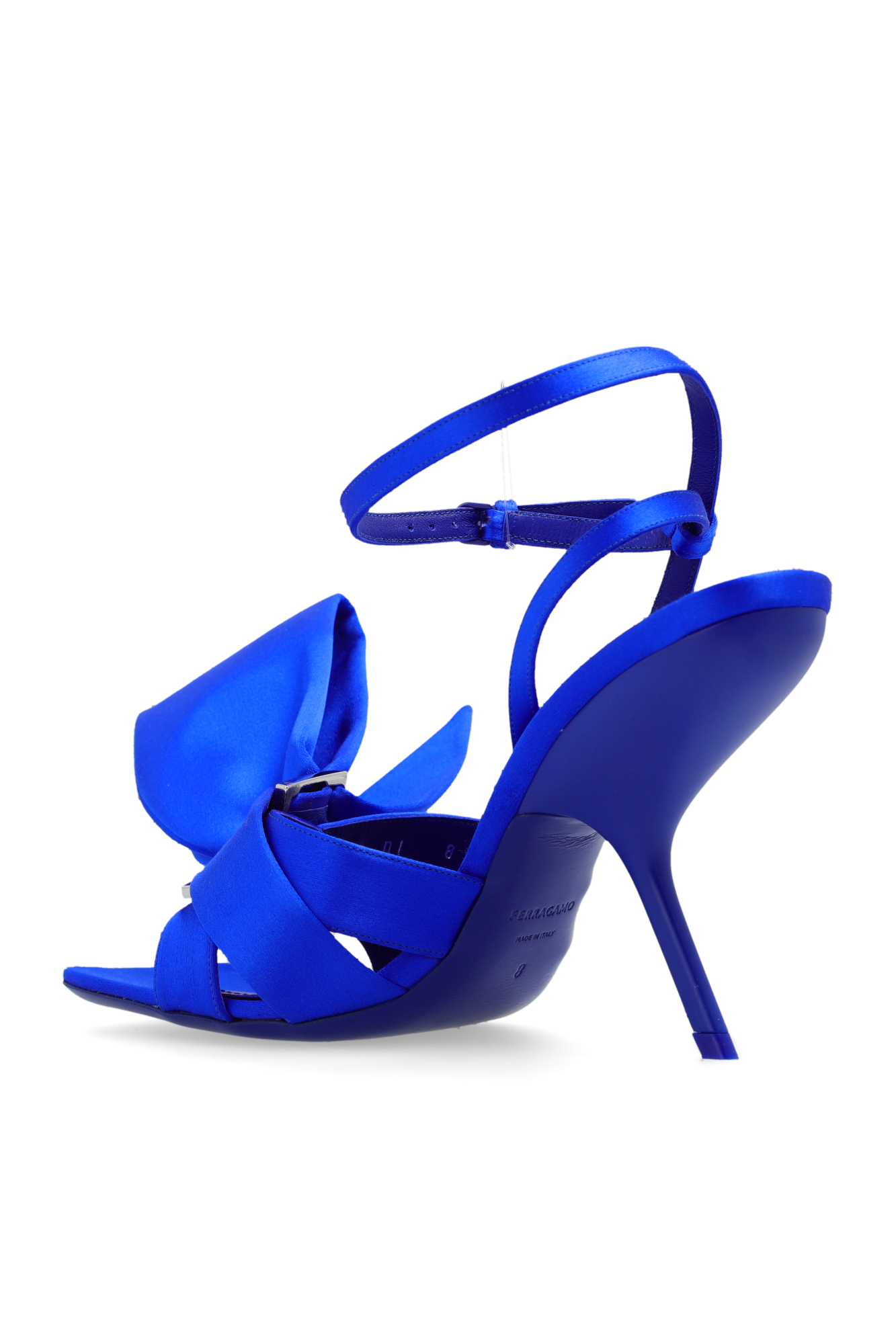 サンダル・ミュール Salvatore Ferragamo Helena Women's Sandals Satin Blue Salvatore Ferragamo Virgil Blue Leather Sandal Shoe Women